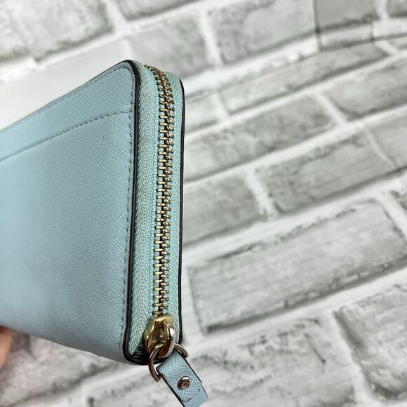 Kate Spade Laurel Way Neda Light Blue Saffiano Leather Large Wallet - Picture 3 of 15